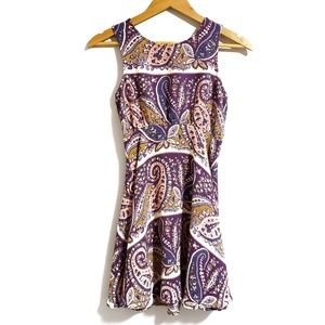 Free People Paisley Purple Mini Dress Size 2